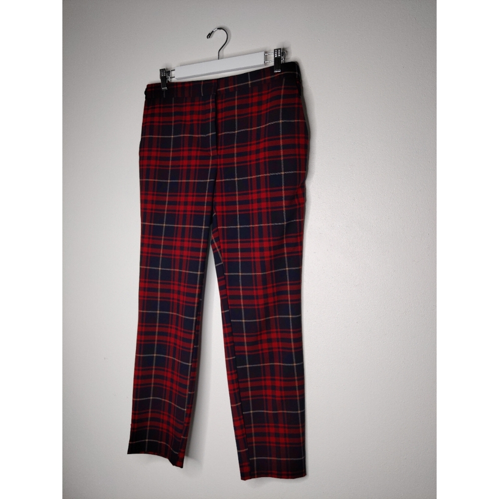 2/$40 All Pants- Zara Plaid Red & Blue Pants